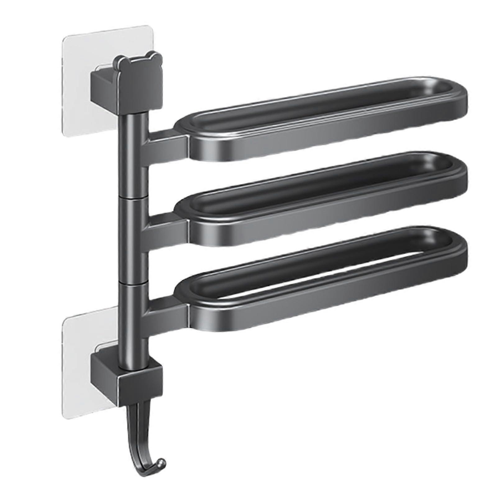Towel Rack NoDrill Wall Mounted Holder for Bathroom and Kitchen Rustproof SpaceSaving Design