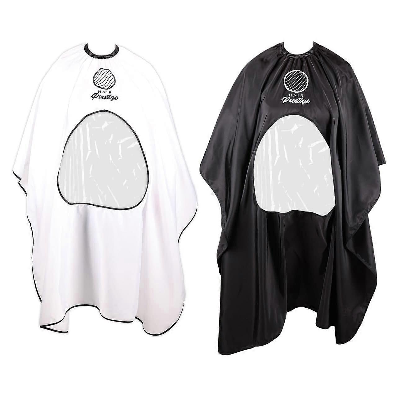 Professional Barber Cape Waterproof and Chemical Proof, Adjustable Neck, Viewing Window, 2 Pack