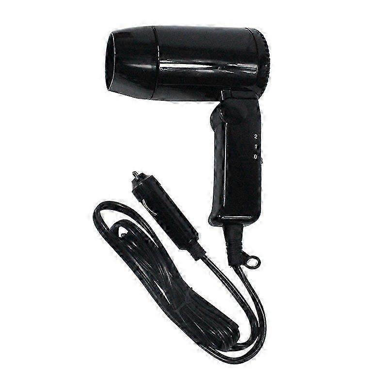 Sammenleggbar mini 12V bilhårføner