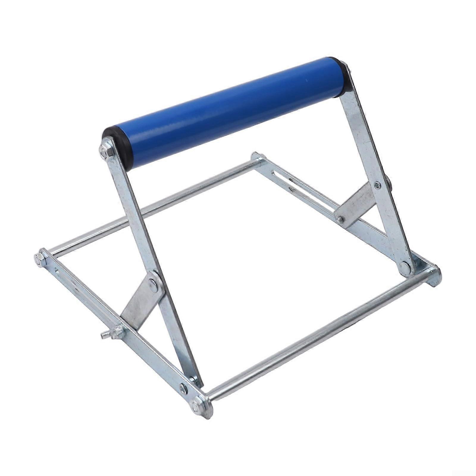 Material Support Bracket for Cutting Machines, Height Adjustable 55mm135mm, Foldable Blue Stand