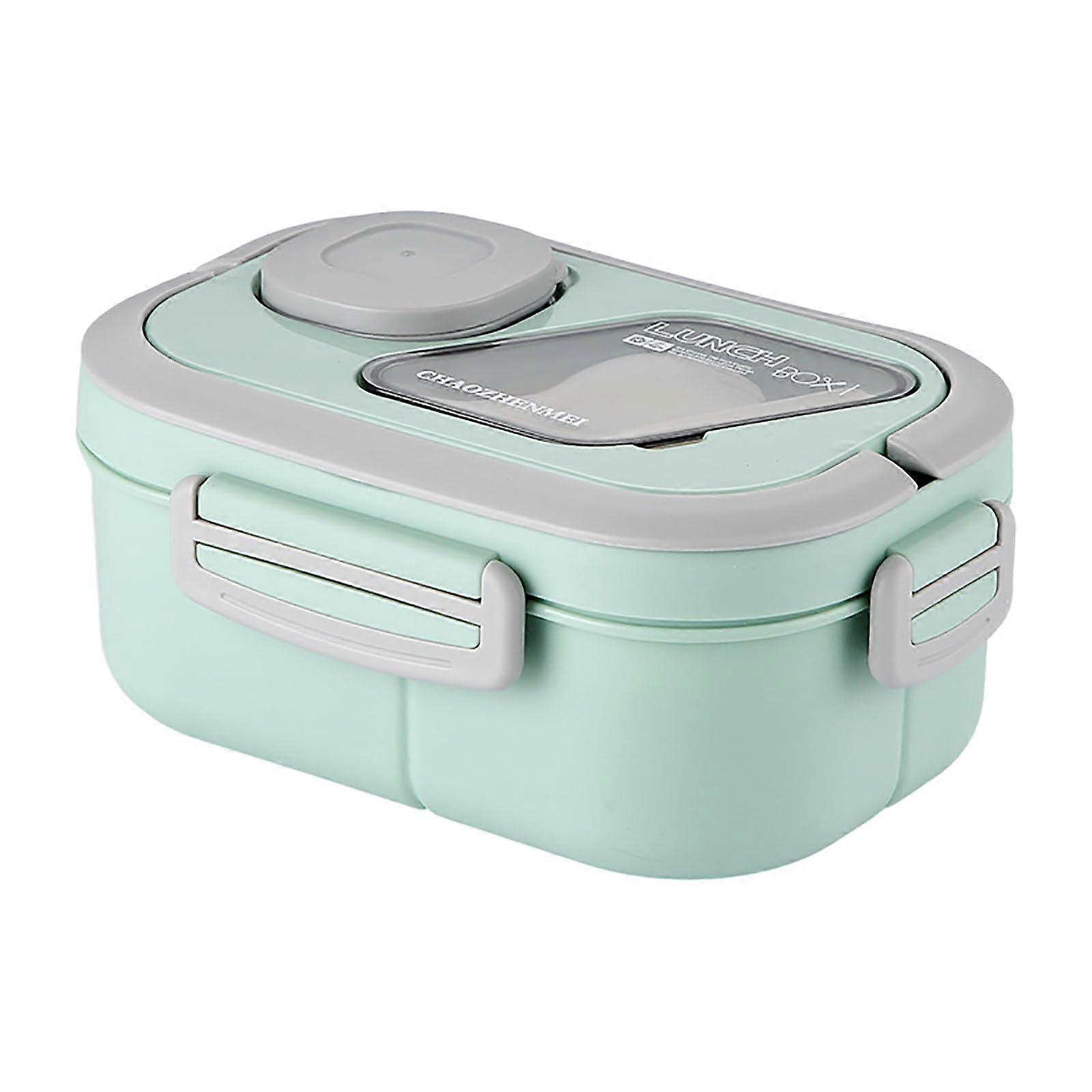 Lunch Box with Leakproof Compartments, Microwave and Dishwasher Safe Meal Prep Container, Green