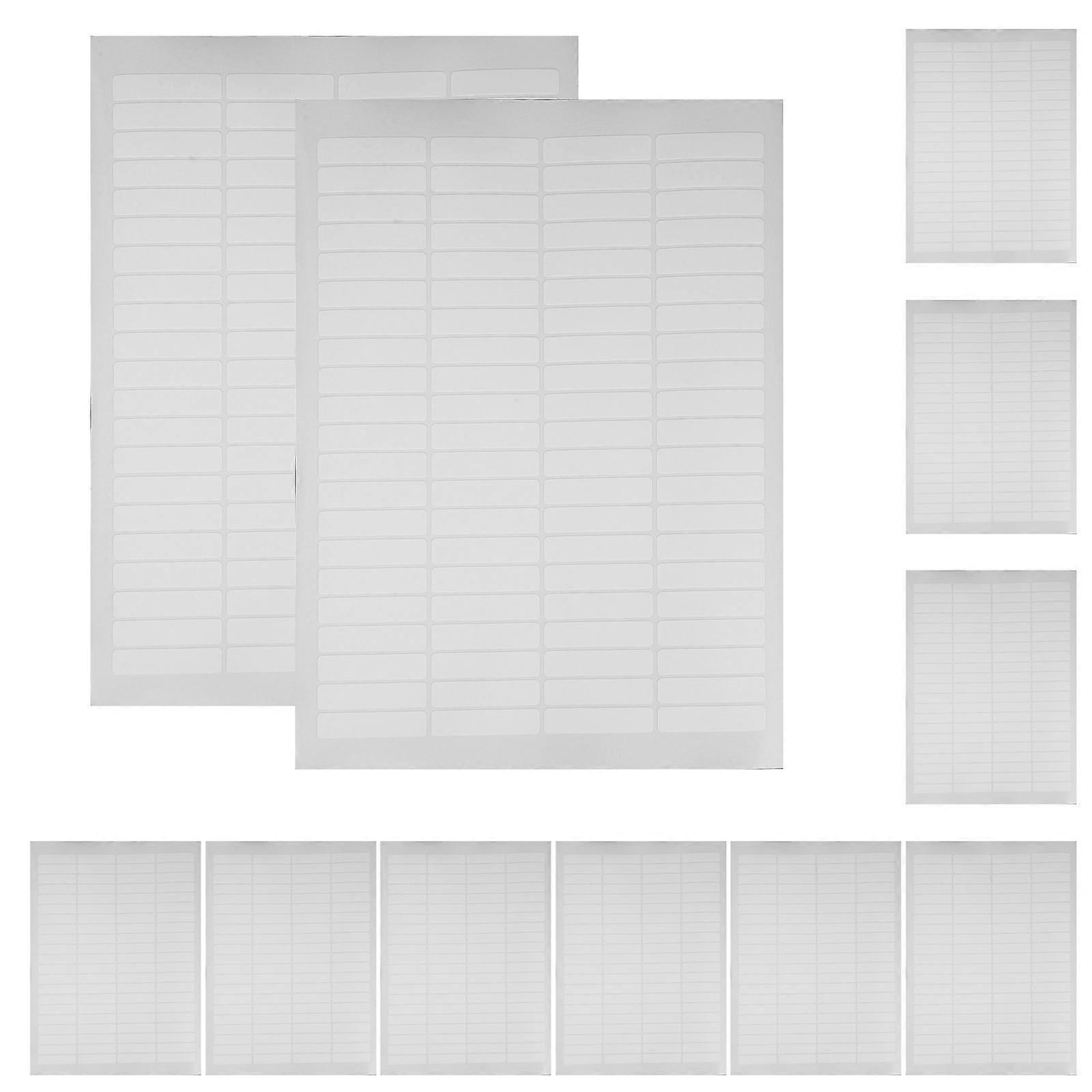 20 Sheets Rectangular Coding Labels - Self-Adhesive Blank Name Tag Stickers - Printers Writable Label Paper For File Folder Identification Classificat