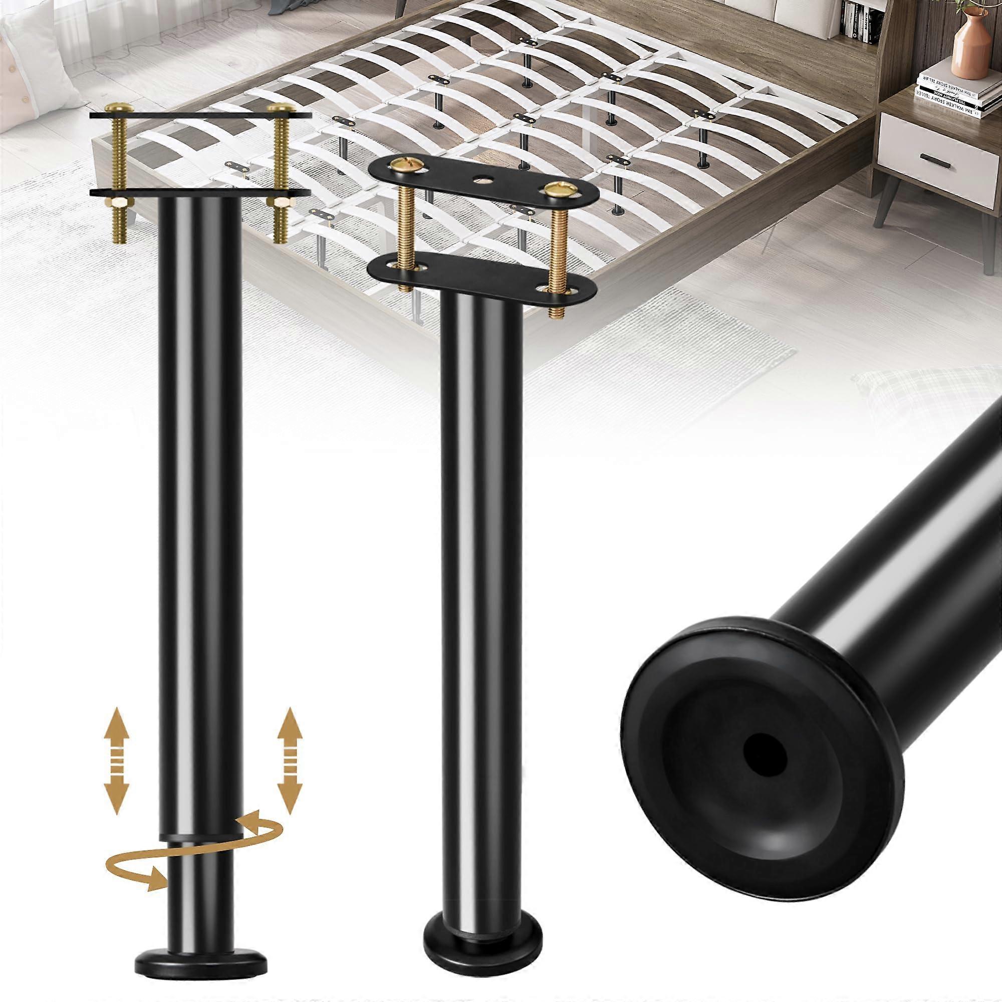 Bed Frame Support Legs Adjustable Height 13.823.6in Heavy Duty Metal Replacement Legs 2Pcs