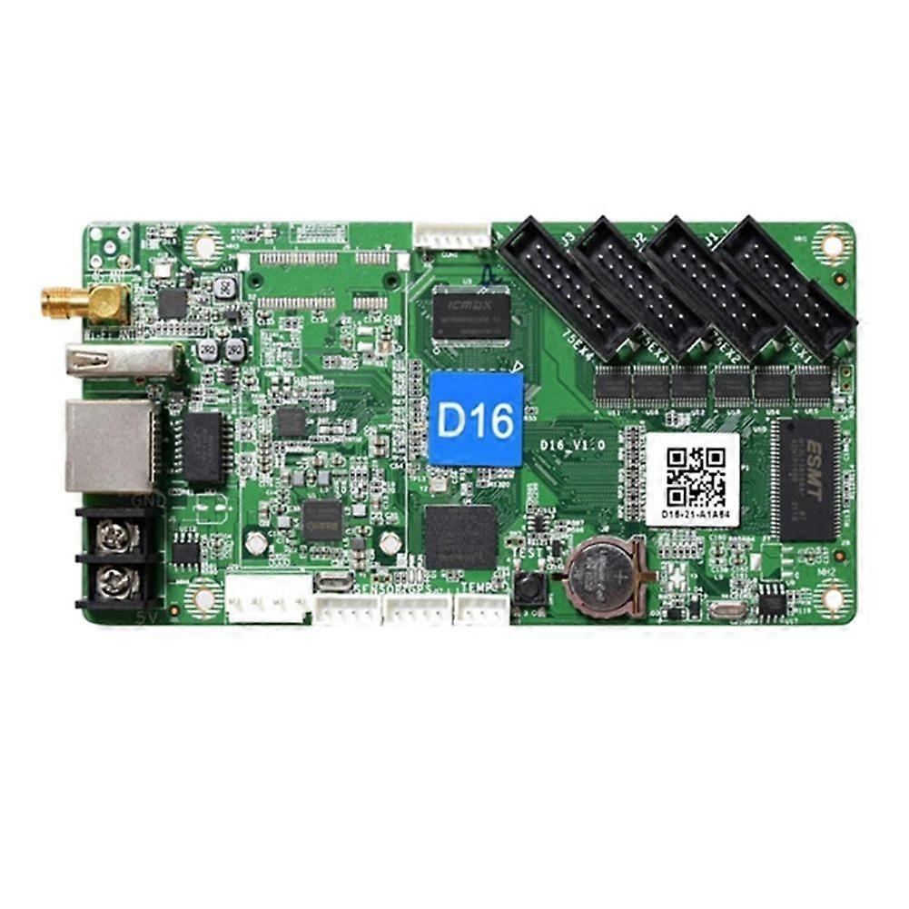 D16 Asynchronous Controller Full-Color LED Controller Card with 65,000-Pixel Load 75x4 Hub WiFi USB Cable Connection