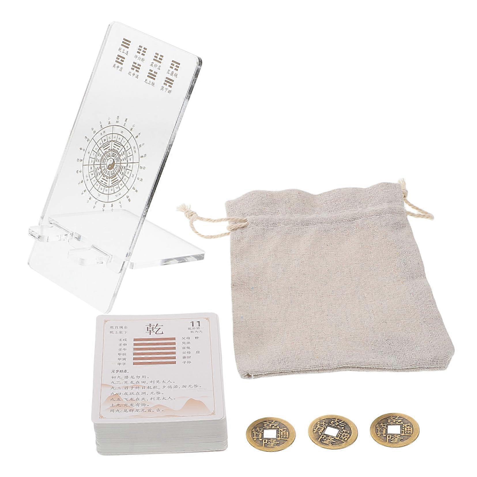 I Ching Cards Complete 64 Hexagram Oracle Deck with Beginner Guide for Taoist Divination