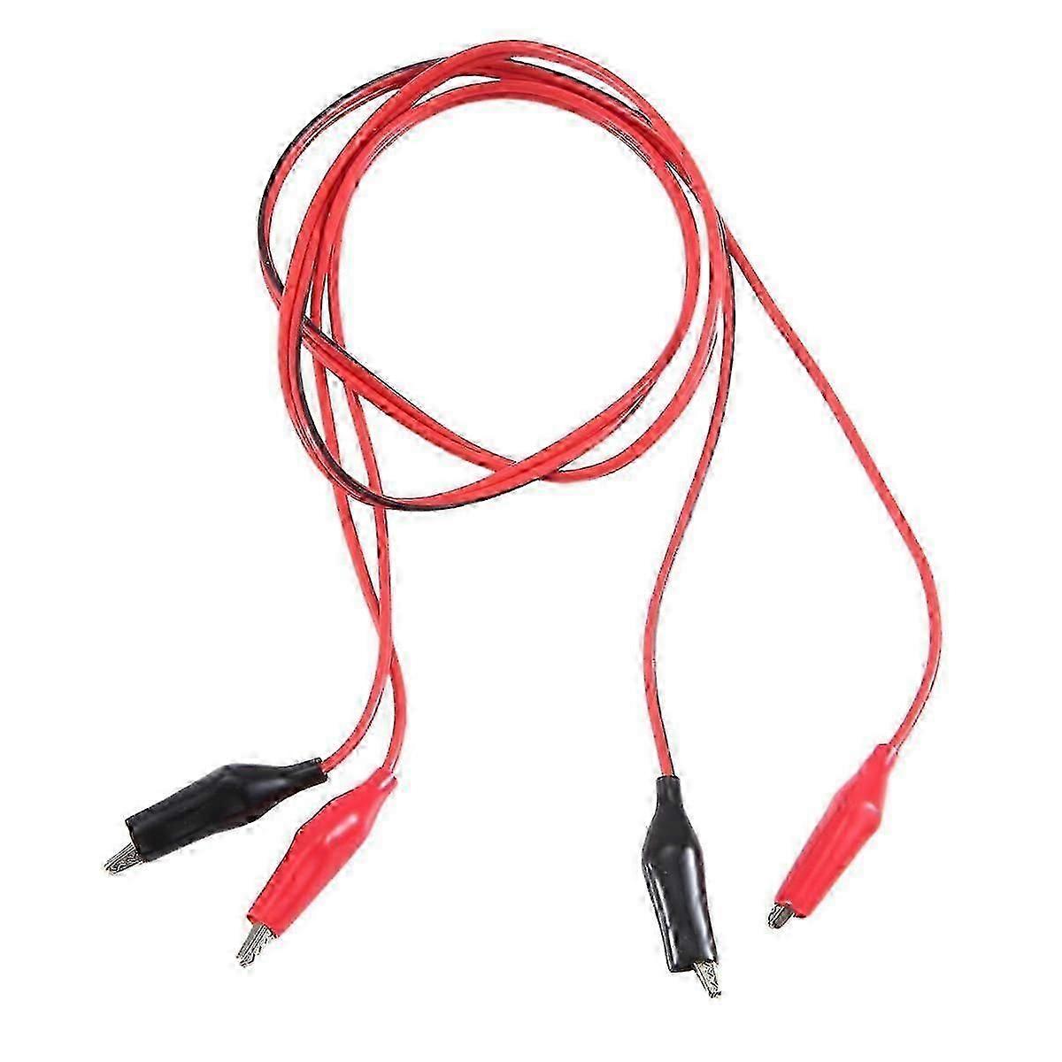1-meter double-ended alligator clip test cable jumper