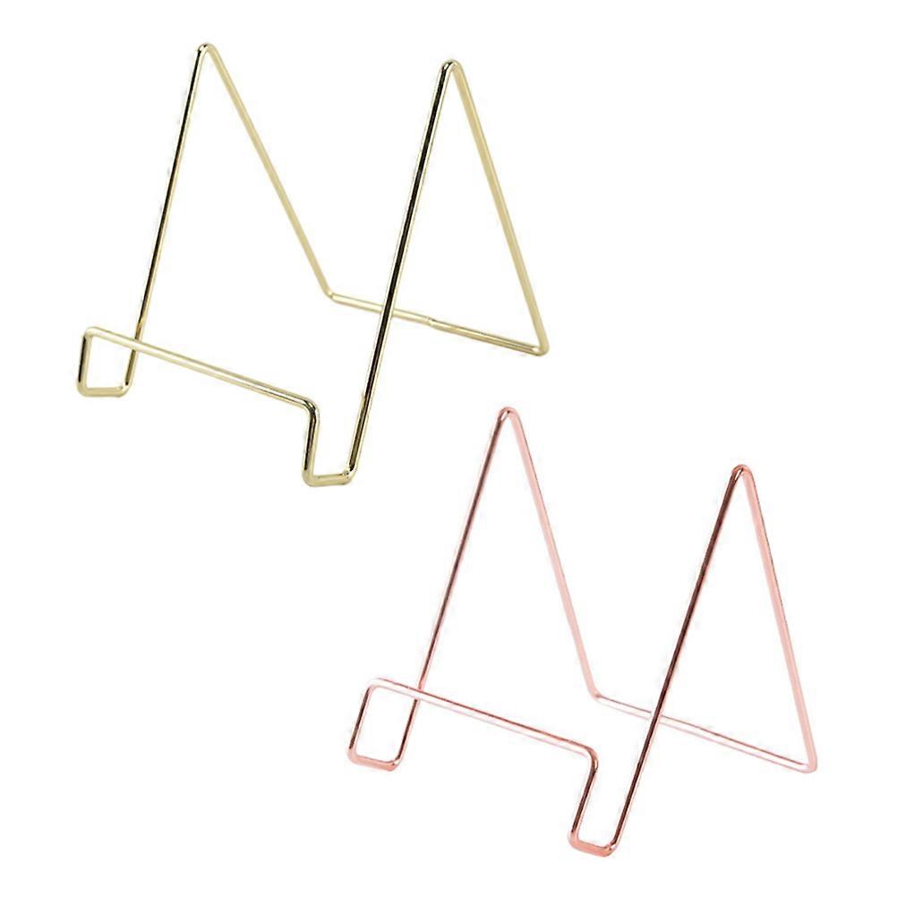 Desktop Iron Plate Stands for Home Use Display Rack 2Pcs Assorted Color