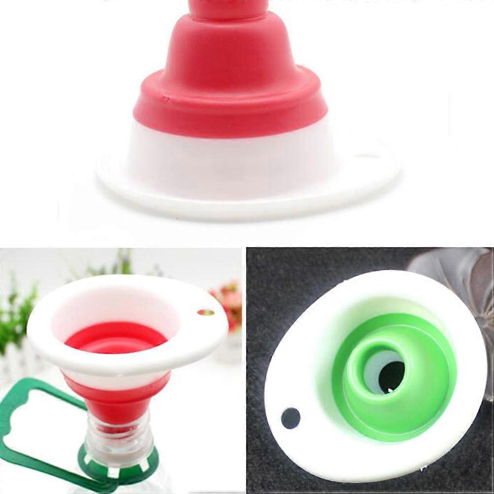 Funnel Silicone Foldable Funnel for Liquid Transferring 10Pcs Assorted Color