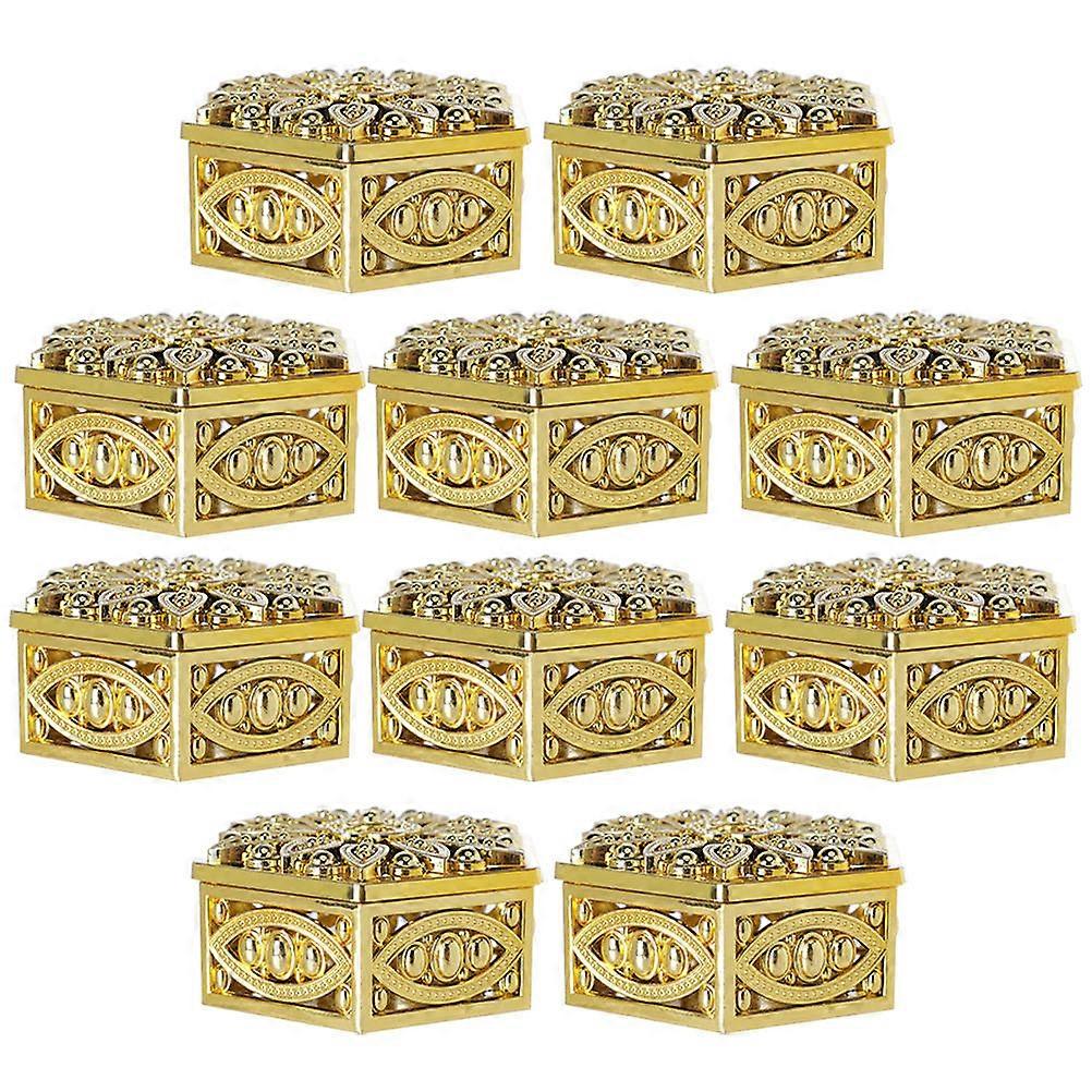 Golden Box for Storage Use Hexagonal Shape 12Pcs Gift Box