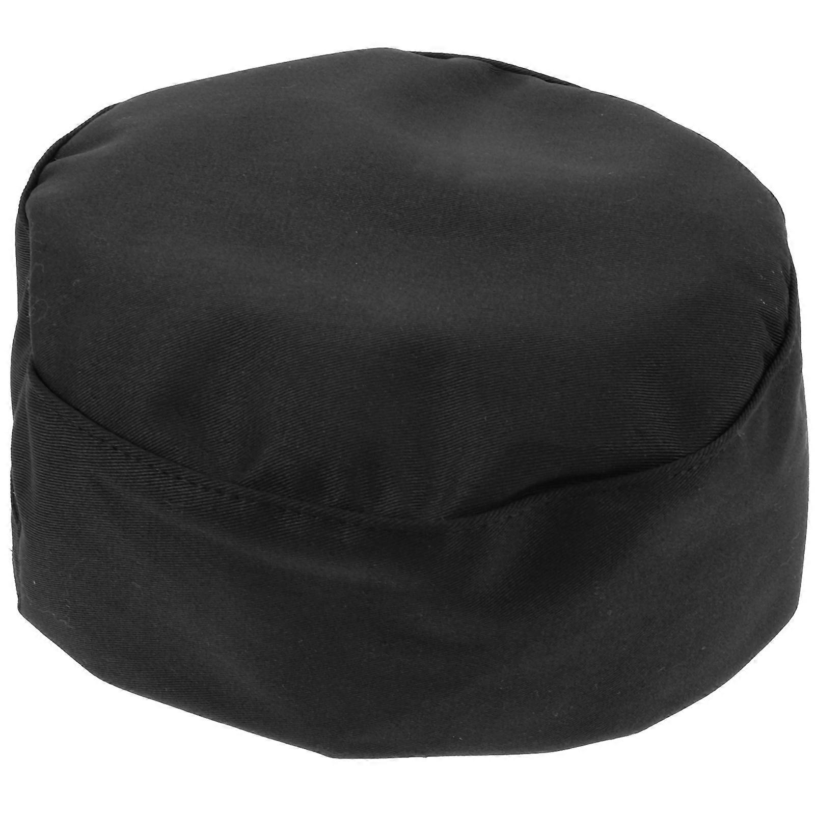 Chef Hat Cloth Bakery Hat for Chef Black Durable and Breathable