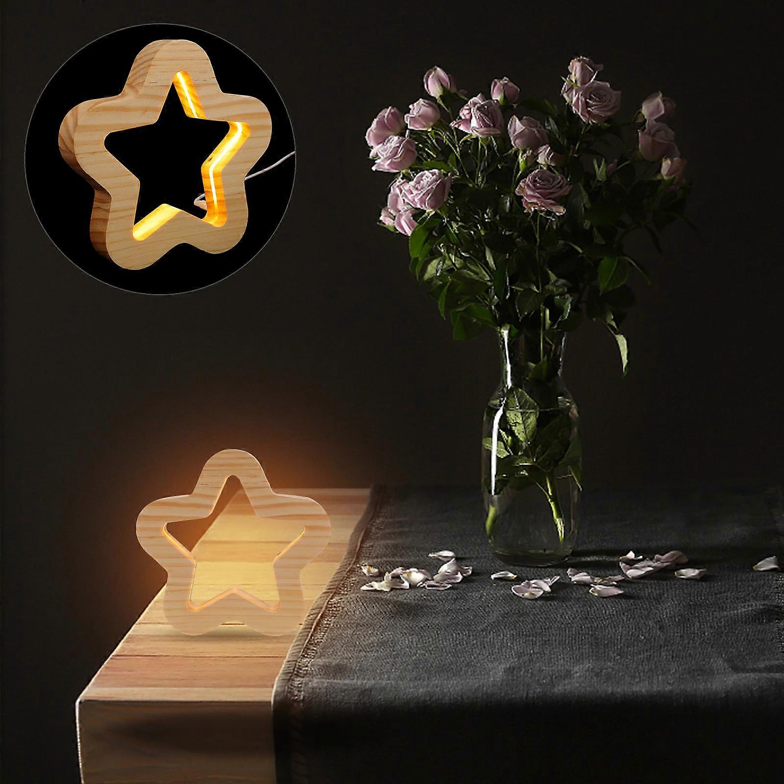 Star Neon Night Light Bedside Light for Decoration USB Powered