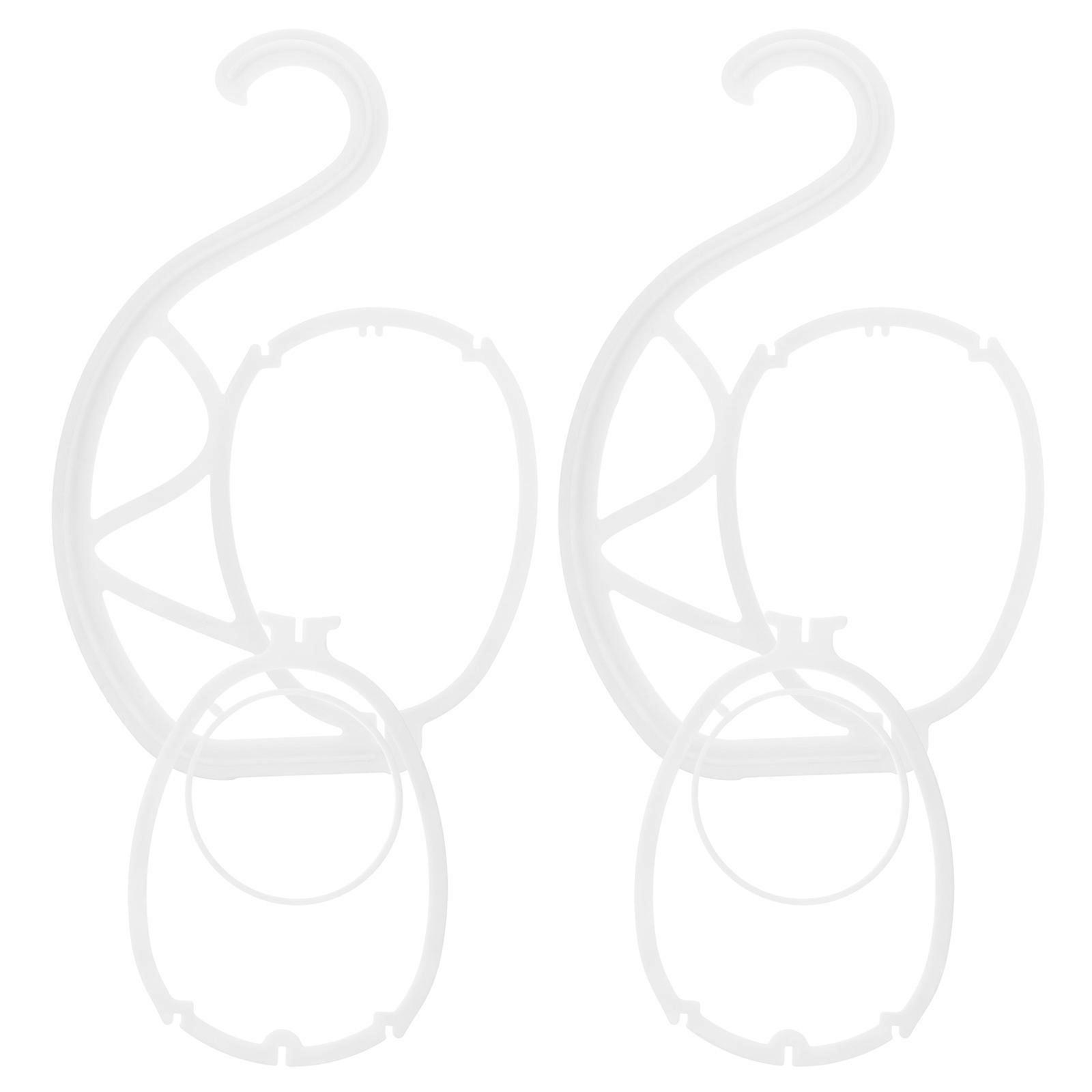 Wig Hanger Plastic Holder for Wig Display 2Pcs Practical Use White