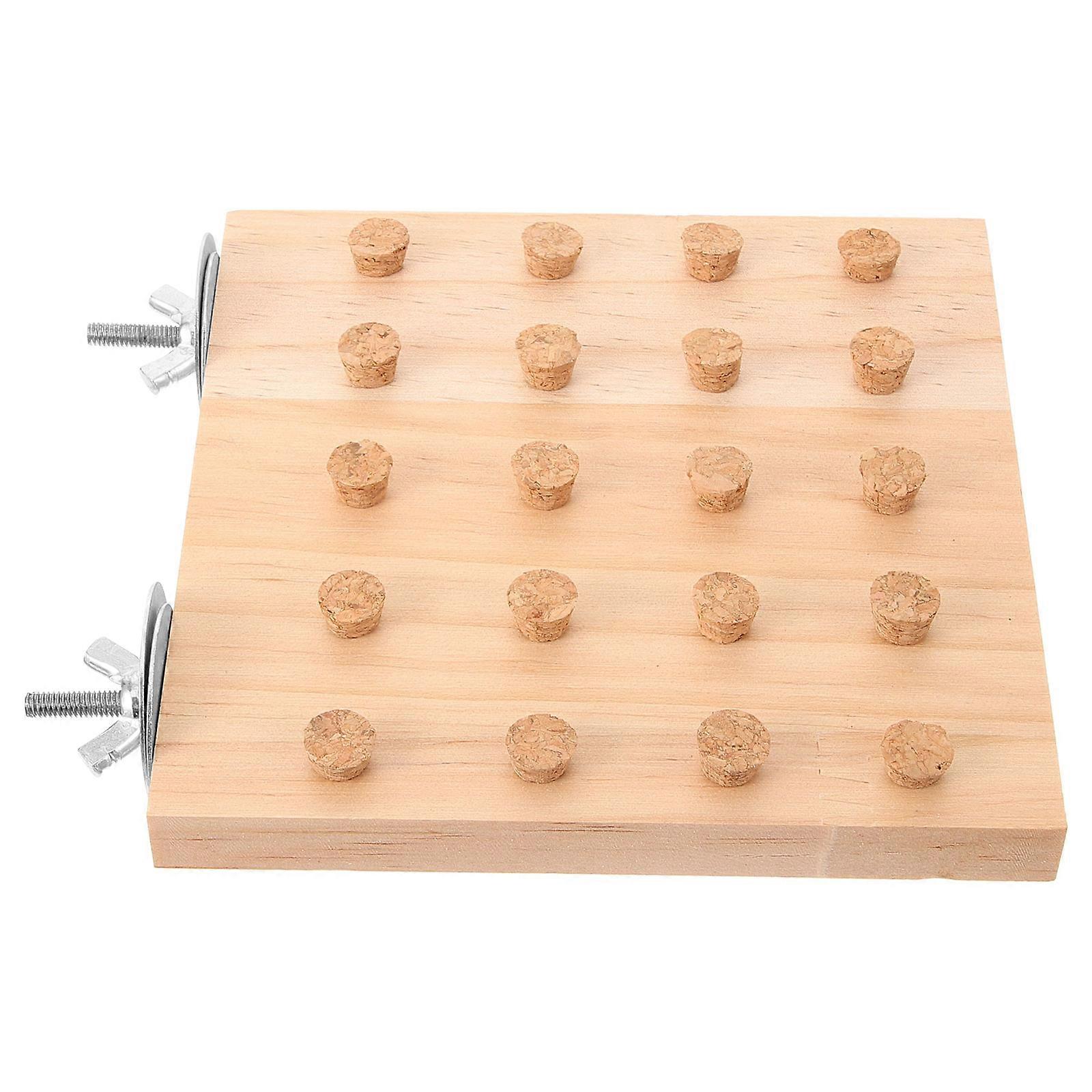 Parrot Exercise Toy Wood Perch Platform for Standing Use Bird Cage Accessory