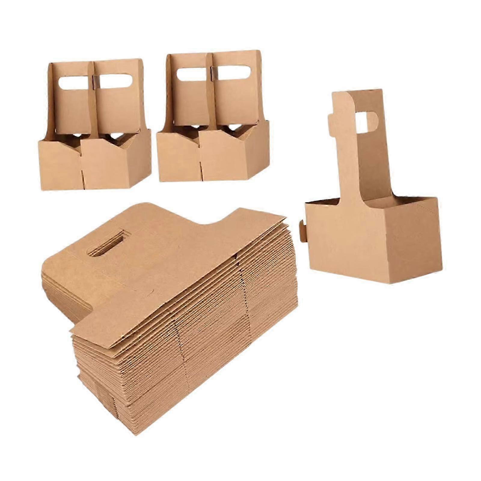 30Pcs Drink Carrier with Handle Take Out Containers for Milkshakes Smoothies