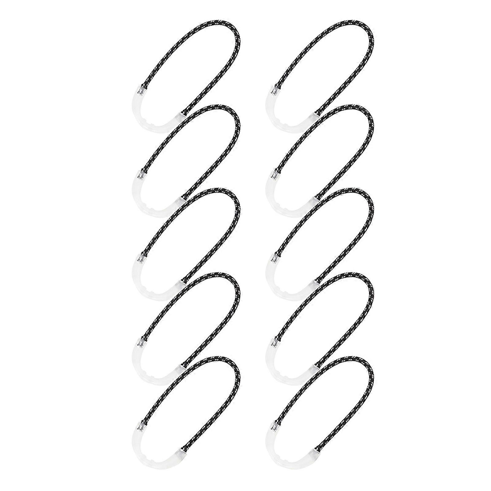 10Pcs Multifunctional Luminous Zipper Puller Camping Zip Extension Pull Rope for Backpack