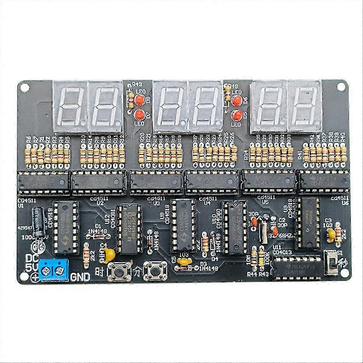 DC4.5V-5.5V 6-Bit Digital Circuit Clock Kit Electronic Clock Teaching