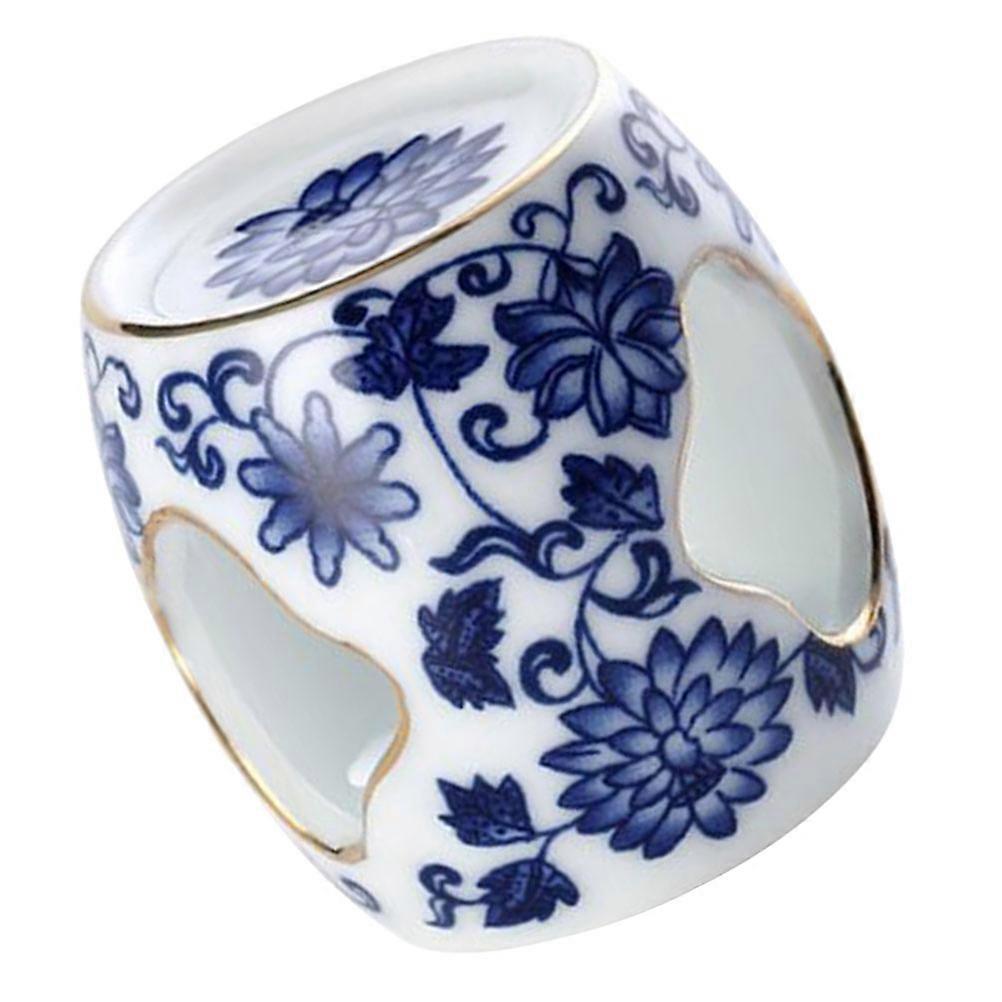 Ceramic Teapot Lid Holder for Cups Functional Blue Accessory