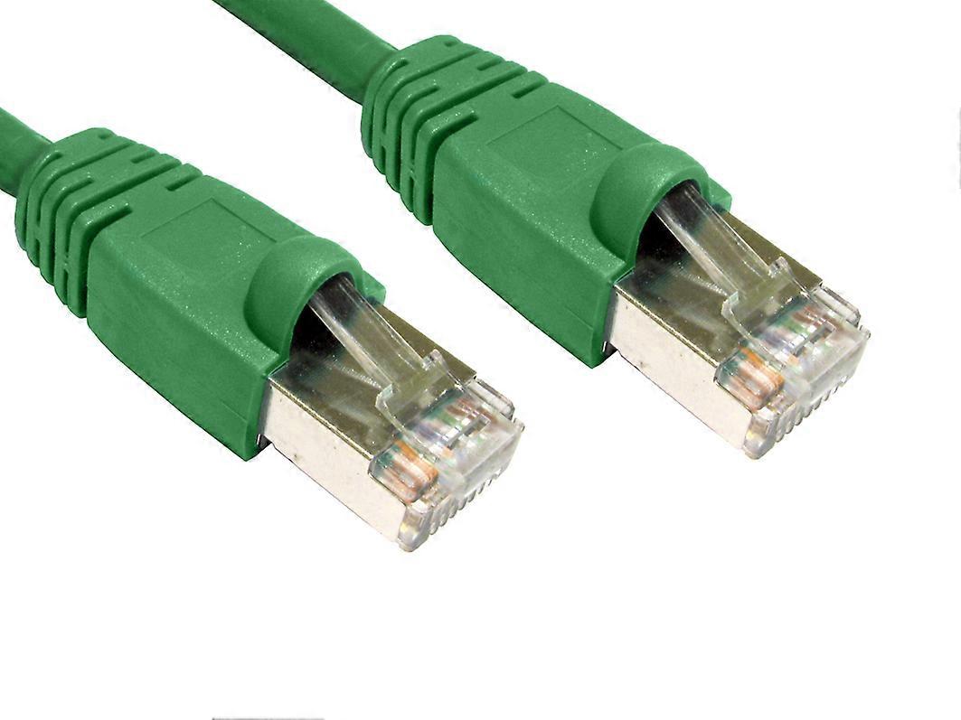 CMS Cables 20mtr LSZH Snagless Shielded Cat6 Patch Cable Green