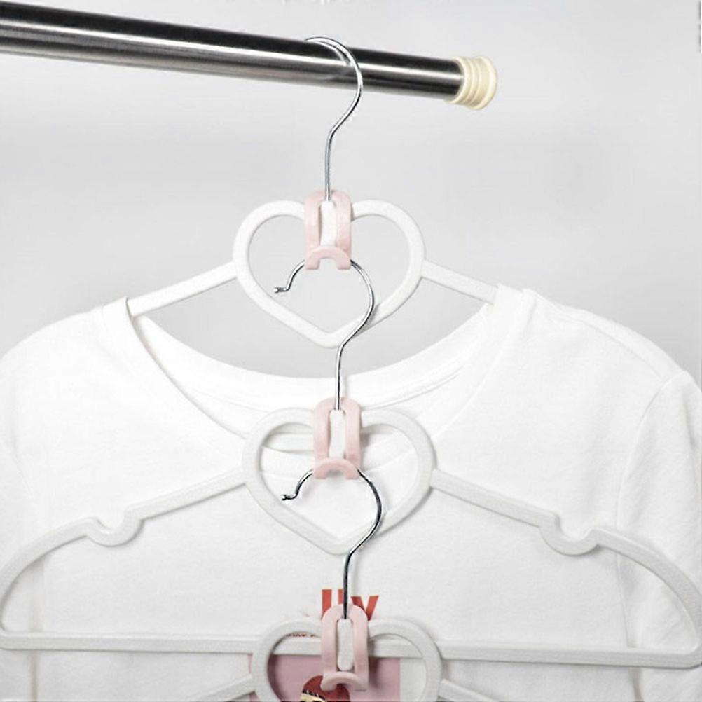 Plastic Clothes Hanger Connector Hooks for Storage Saving 24Pcs Clips