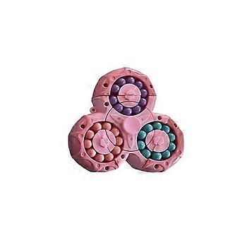 Fidget Spinner with Colorful Beads, 3-Leaf Plastic Spinning Top for Kids Stress Relief, Halloween Thanksgiving Gift