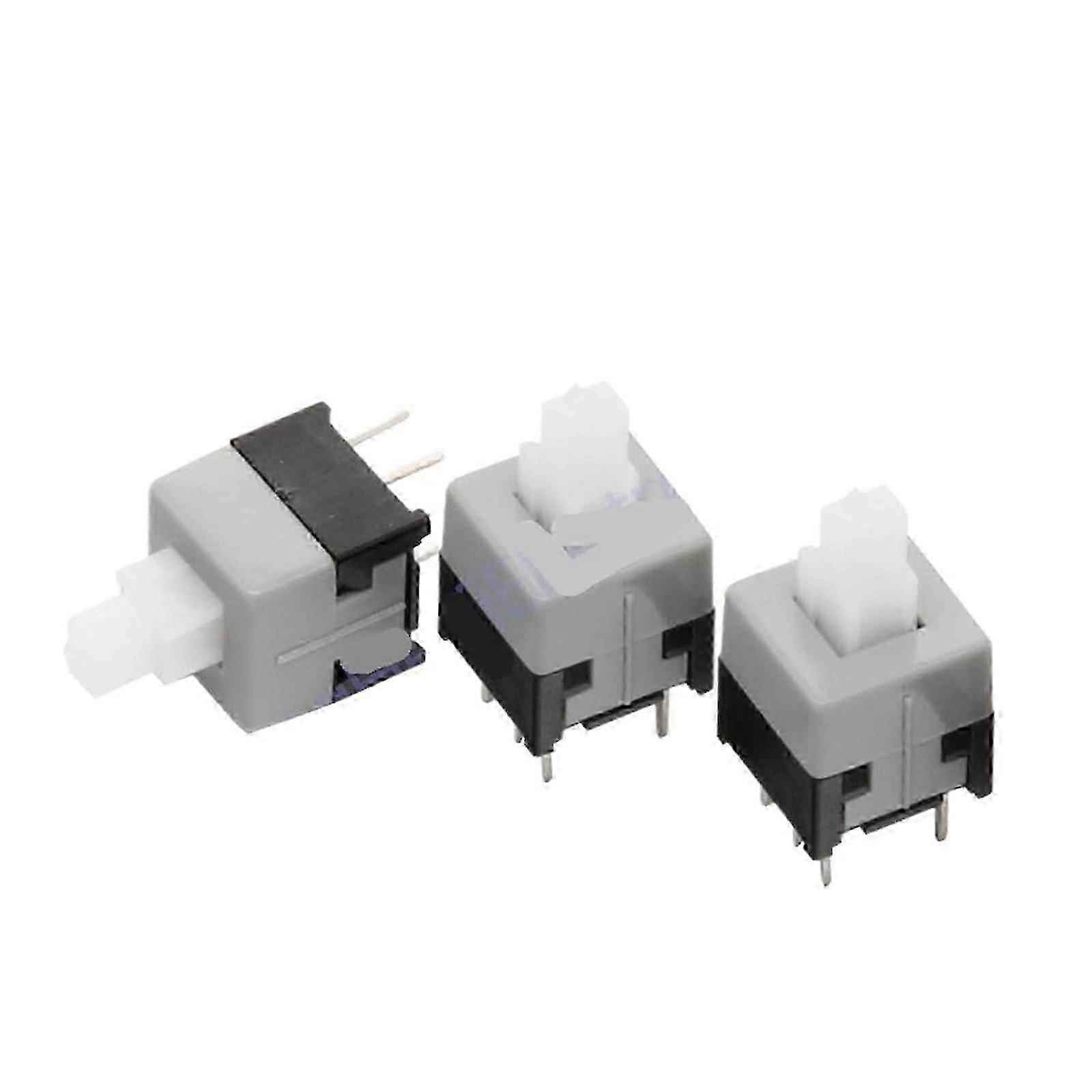 13PCS 8.5x8.5mm Self-Locking Push Button Switch 6Pin Latching Switch for Electronics Projects