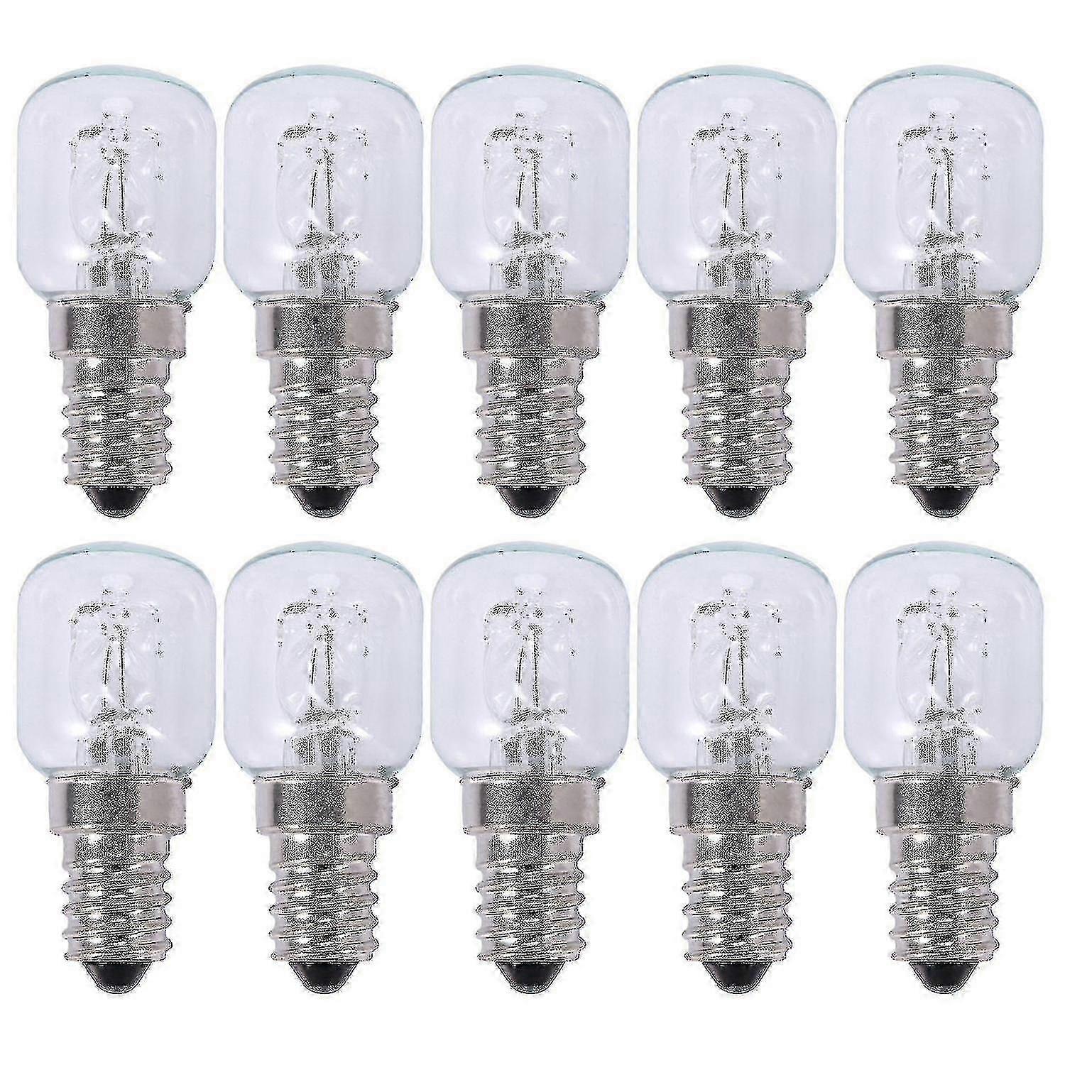10x E14 High Temperature Bulb 500 Degrees 25w Halogen Bubble Bulb