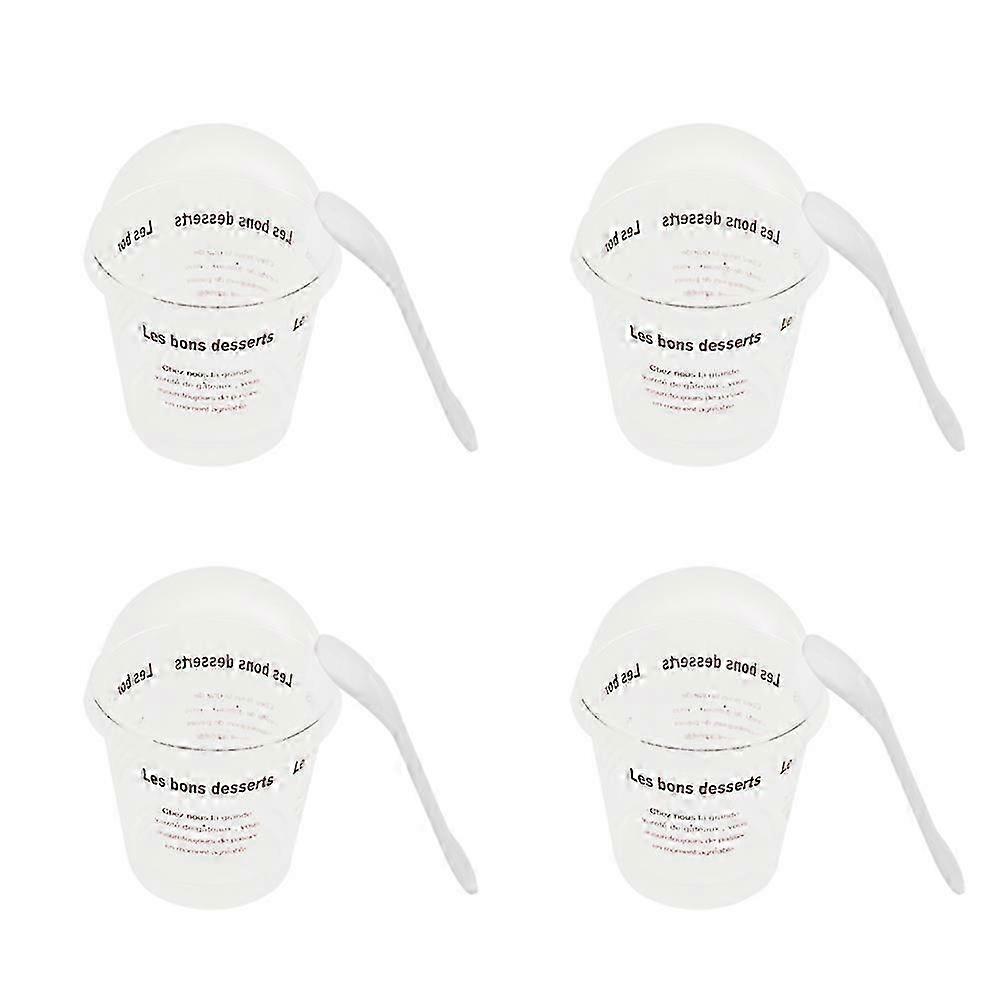 Mousse Cups Set Round Pudding Cups for Dessert Use 10Pcs Plastic