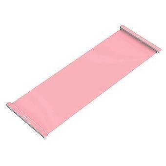 Indoor Speed Skating Training Sliding Mat, PU Material, for Ice Hockey & Roller Skating Leg Exercise, 180cm Pink