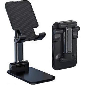 Cell Phone Stand Angle Height Adjustable, Fully Foldable Portable Desktop Phone Holder Dock Compatible