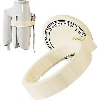 Wall Mounted Hair Dryer Holder - Self Adhesive Hair Dryer Organizer with Hanging Hook for Cabinet Door, Wall, Bathroom, Gym