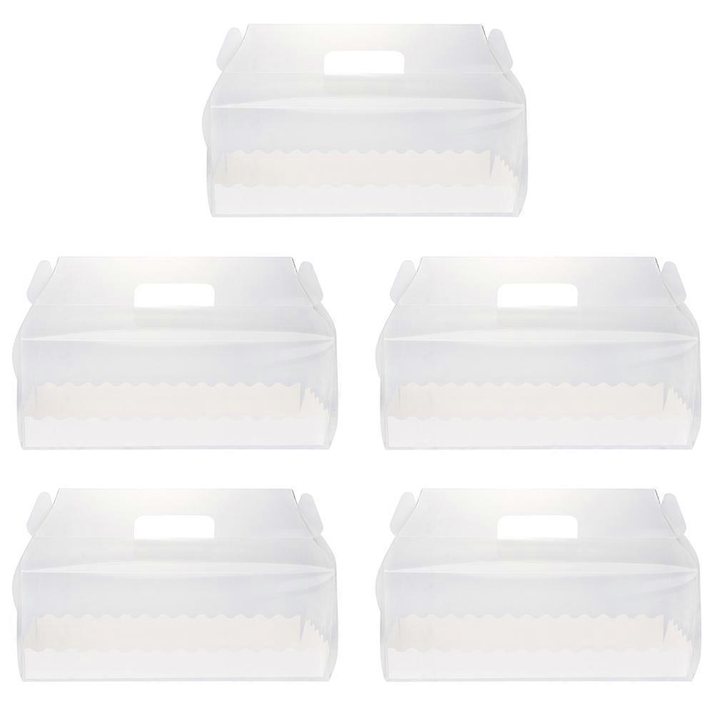 Bread Wrapping Box for Storage Use 5Pcs Portable Clear Plastic Boxes