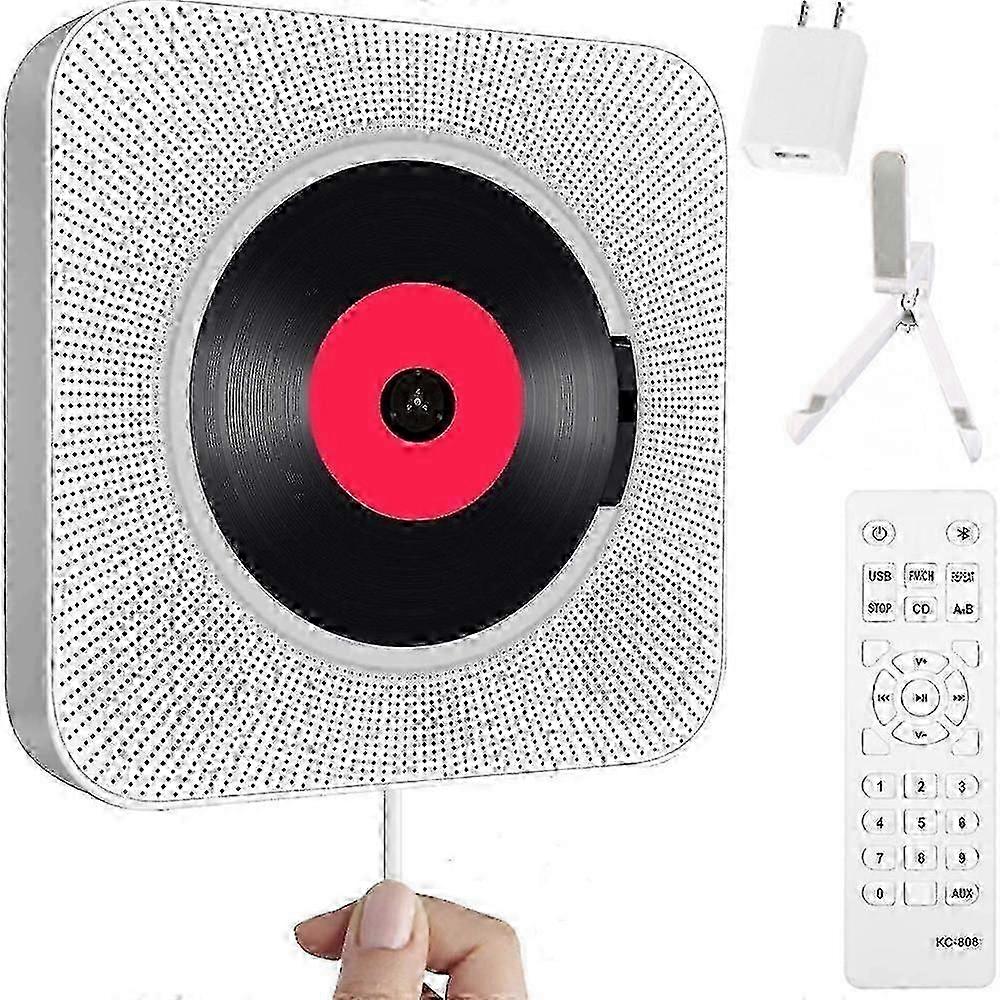 Portable CD Player with Bluetooth, Wall Mountable CD Music Player