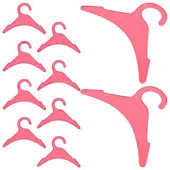 Pet Clothing Hanger Plastic for Display 10Pcs Pink Puppy Dog Clothes