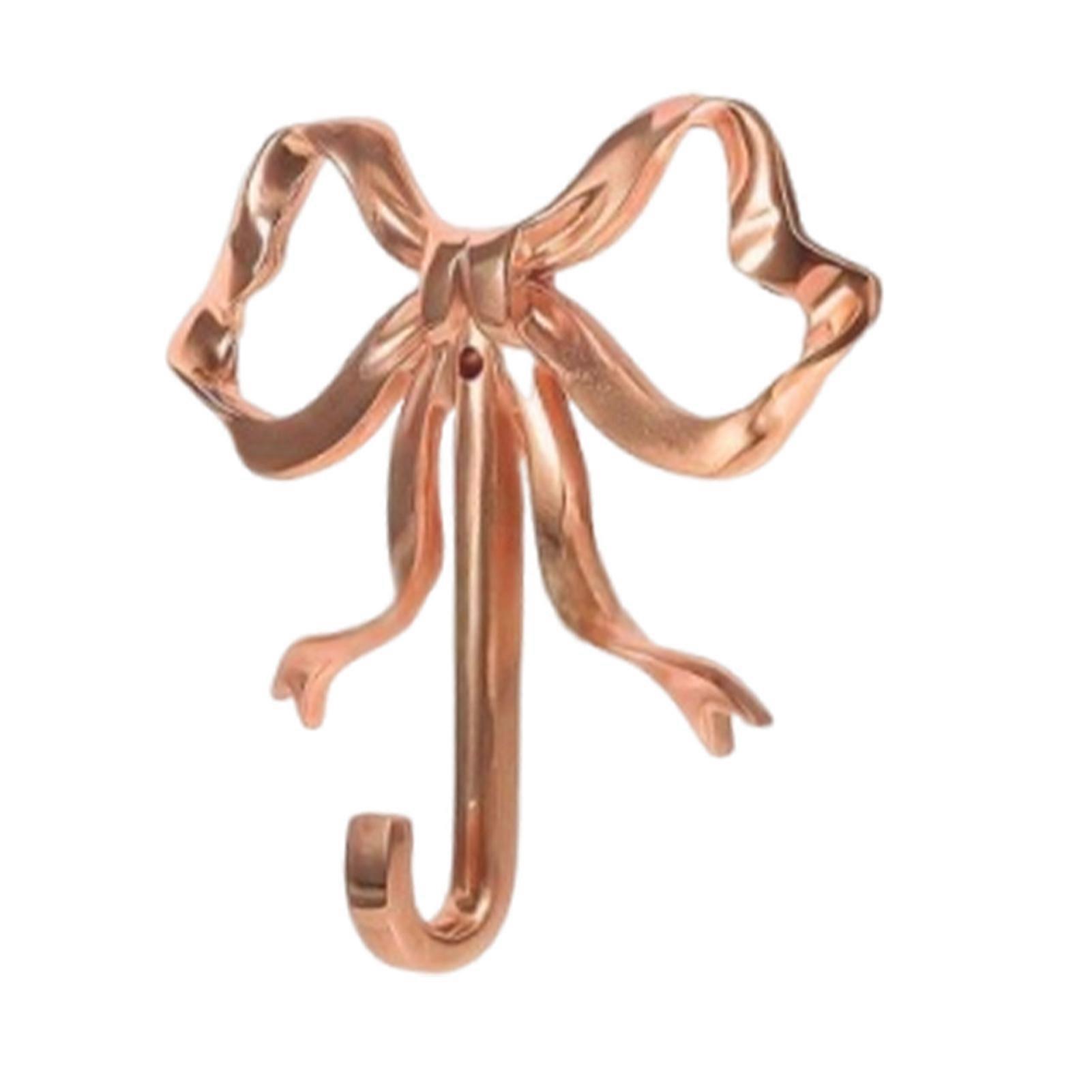 Metal Bow Shape Wall Hooks Decorative Key Bag Hanging Hook