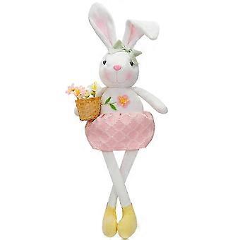 Paashaasje in wortel-/bloemvorm, zacht en duurzaam, perfect cadeau of decoratie voor alle leeftijden.