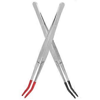 Stamp Tweezers Crafting Tools for Precise Eyelash Application 2Pcs Assorted Color