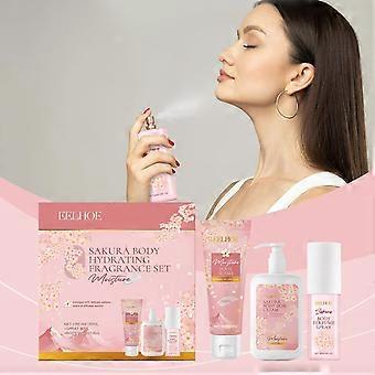 EELHOE Cherry Blossom Body Care Set, Gentle Cleansing Water Moisturizing And Nourishing Skin Fragrance