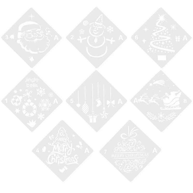 8pcs Christmas Stencils