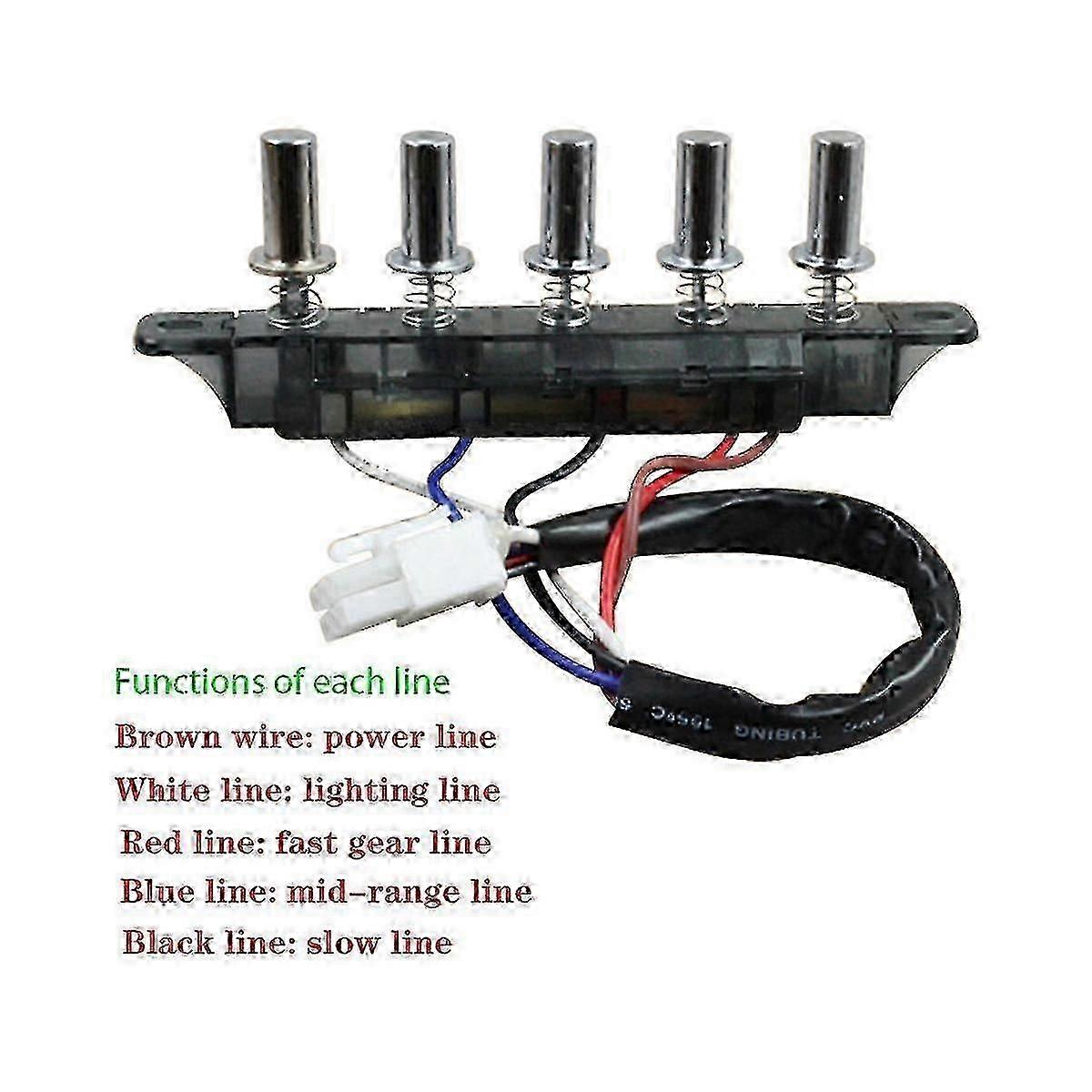 Range Hood 5 Button Switch Button Universal Accessories Switch Control Board Panel Controller