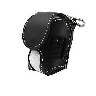 Borsa porta palline da golf portatile per esterni, da appendere alla vita, in pelle resistente con clip, compatibile con i campi di allenamento.