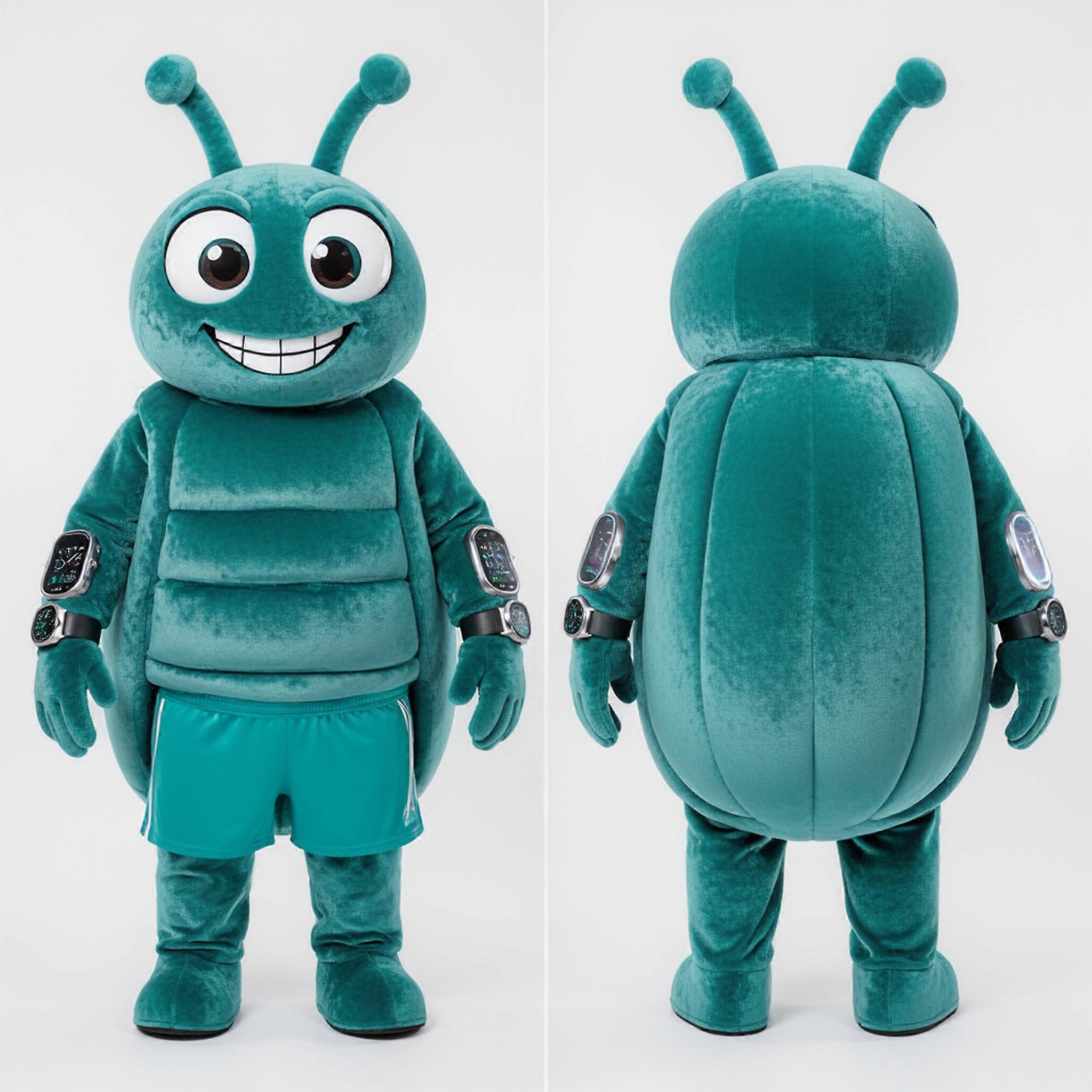 MASTICOT Teal Velvety Beet Mascot