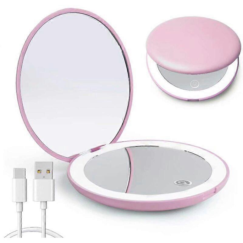 Rechargeable Dimmable Dual-Sided Foldable Magnifying Mirror