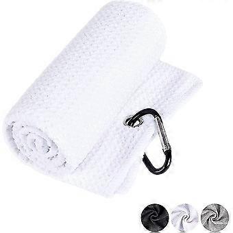 Tri-fold Golfhandtuch 41x53cm Premium Mikrofaser Stoff Waffelmuster mit schweren