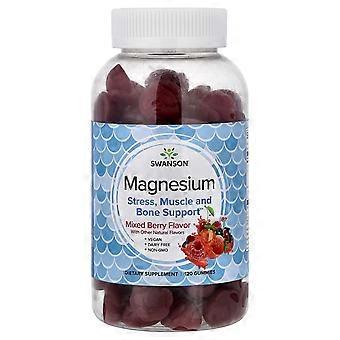 Swanson, Magnesium-Gummibärchen, Beerenmix, 120 Gummibärchen (100 mg pro Gummibärchen)