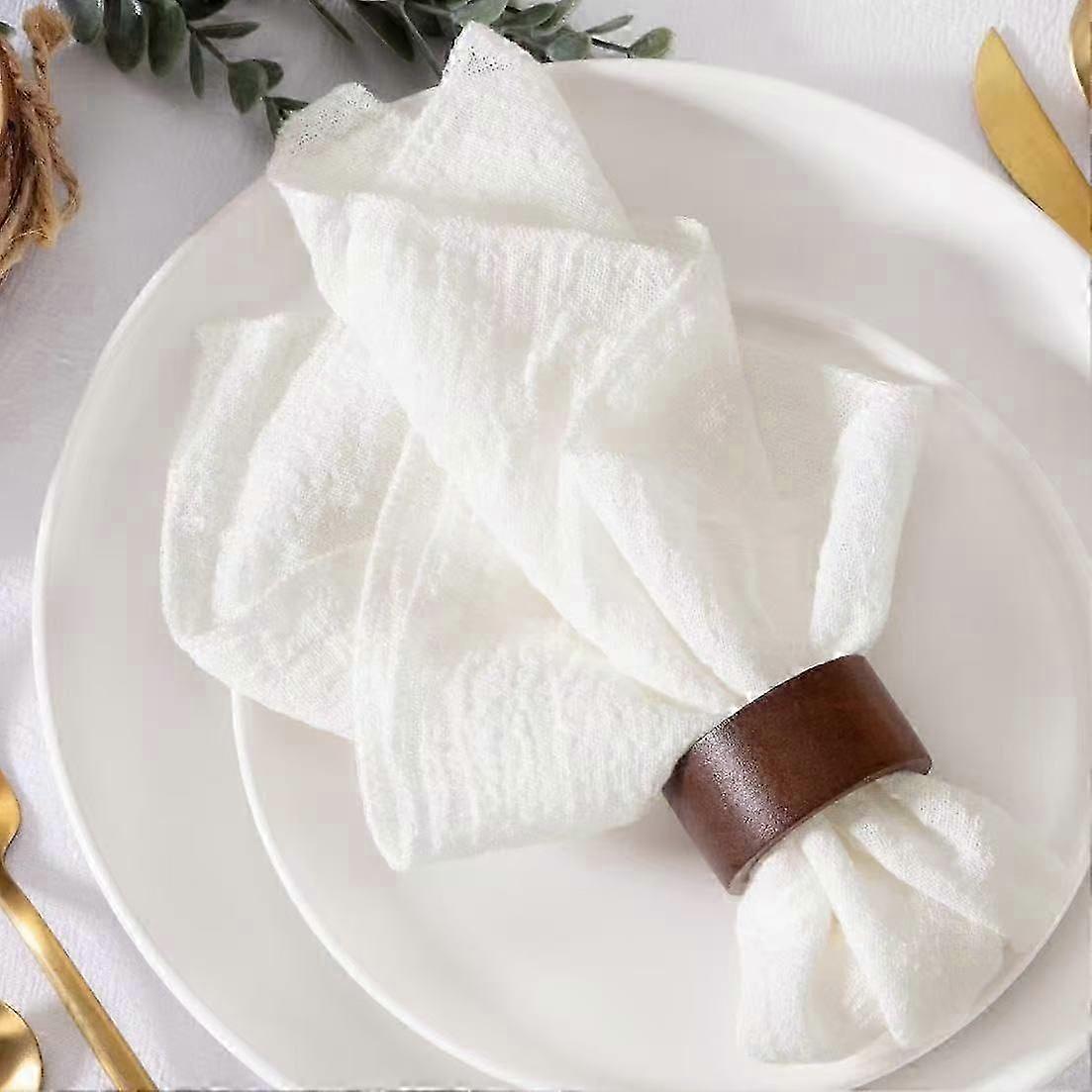 10pc Ruffled Boho Table Napkins