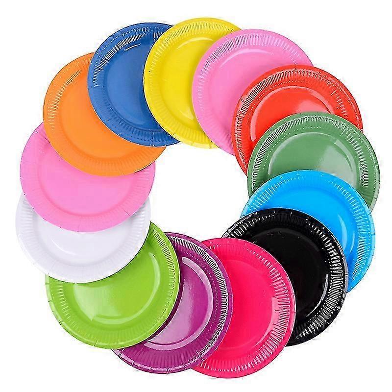 7 Inch Colourful Thick Disposable Paper Plates