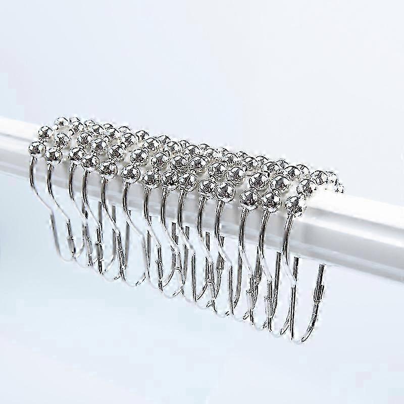 Chrome Shower Rings with 5 Ball Rollers