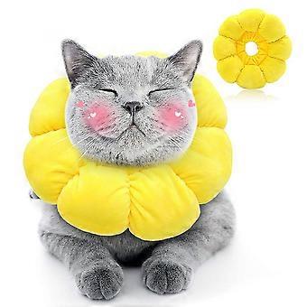 Fluffy Flower-Shaped Recovery Collar Adjustable Comfortable