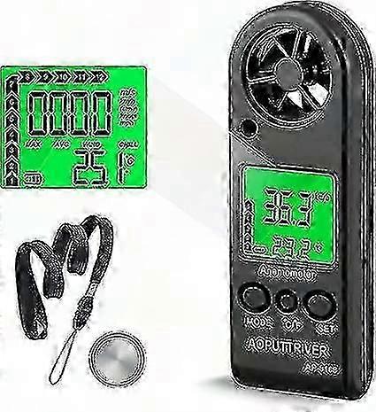 Handheld Digital Anemometer compatible with Measuring Wind Speed, Temperature, Max/Avg/Current Speed with High Accuracy compatible with Wind-Good