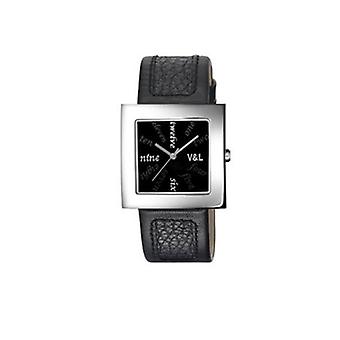 V & l Belle Epoque horloge voor vrouwen analoge Quartz met Cowskin armband VL035604